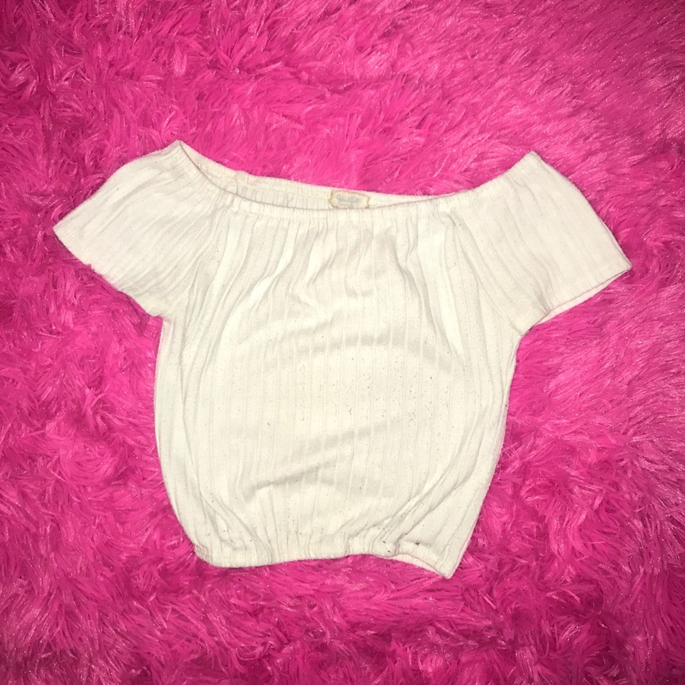 Brandy Melville cropped off the shoulder top